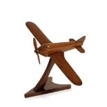 CARVED OAK AIRPLANE MODEL