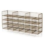 BRASS MESH 'PIGEON HOLE' UNIT