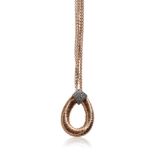 DIAMOND AND ROSE GOLD PENDANT NECKLACE