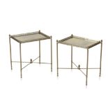 PAIR OF FRENCH METAL OCCASIONAL TABLES
