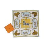 HERMES: 'GRAND APPARET' SILK SCARF