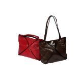 ANOUK PARIS, a brown leather handbag