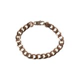 9CT YELLOW GOLD FLAT LINK BRACELET