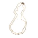 DOUBLE STRAND CULTURED PEARL NECKLACE