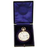 WRIGHT & CRAIGRHEAD 18CT GOLD OPEN FACE GENTLEMAN'S POCKET WATCH