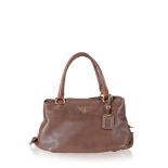 PRADA NAPOLI DEERSKIN LEATHER HANDBAG