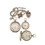 SILVER CASED OPEN FACE GENTLEMAN'S POCKET WATCH