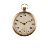 9CT GOLD OPEN FACE GENTLEMAN'S POCKET WATCH