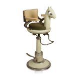 ART DECO STYLE CHILD'S HORSE HEAD BARBER CHAIR