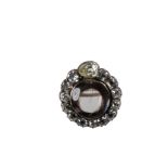 VICTORIAN DIAMOND OPEN LOCKET BROOCH