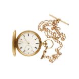 18CT GOLD FULL HUNTER POCKET WATCH BY ROSKELL OF LONDON