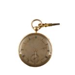 LEROY & FILS OF PARIS GOLD OPEN FACE POCKET WATCH