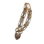 9CT YELLOW GOLD GATE LINK BRACELET