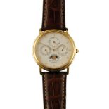 BLANCPAIN 18CT GOLD PERPETUAL CALENDAR MOONPHASE GENTLEMAN'S WRIST WATCH