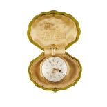 GRIGNON OF PARIS GOLD AND ENAMEL GENTLEMAN'S POCKET WATCH