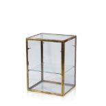 BRASS FRAMED GLAZED SHOP OR TABLE DISPLAY CABINET