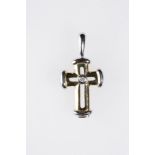 SUPERIORO: AN 18CT YELLOW AND WHITE GOLD CROSS PENDANT