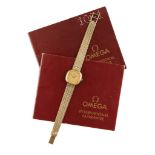 OMEGA 9CT GOLD LADIES BRACELET WATCH