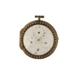 WILLIAM CARPENTER BRASS GEM SET PAIR CASED GENTLEMAN'S POCKET WATCH