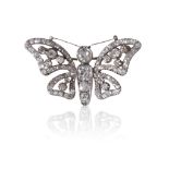 VICTORIAN DIAMOND BUTTERFLY BROOCH