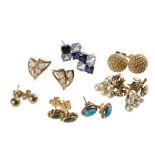 A COLLECTION OF EAR STUDS