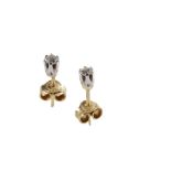 PAIR OF DIAMOND EAR STUDS