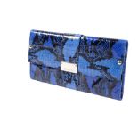 JIMMY CHOO BLUE SKIN CLUTCH BAG