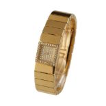 CARTIER 18CT GOLD AND DIAMOND SET DIAL LADIES BRACELET WATCH