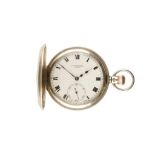 J.W. BENSON OF LONDON SILVER CASED HALF HUNTER GENTLEMAN'S POCKET WATCH