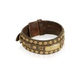 VICTORIAN LEATHER AND BRASS MOUNTED DOG COLLAR