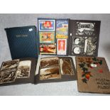 A QUANTITY OF POSTCARD ALBUMS including an album of cathedrals, seaside towns and others