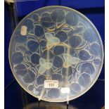 A FRENCH MOULDED GLASS PLATE with moulded signature 'Arrers, Made in France'