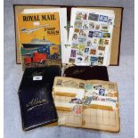 A QUANTITY OF STAMPS in albums, autograph book and other items