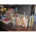 A COLLECTION OF 19TH CENTURY LEATHER BOUND BOOKS