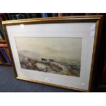 W. WIDGERY; CATTLE IN THE HIGHLANDS watercolour