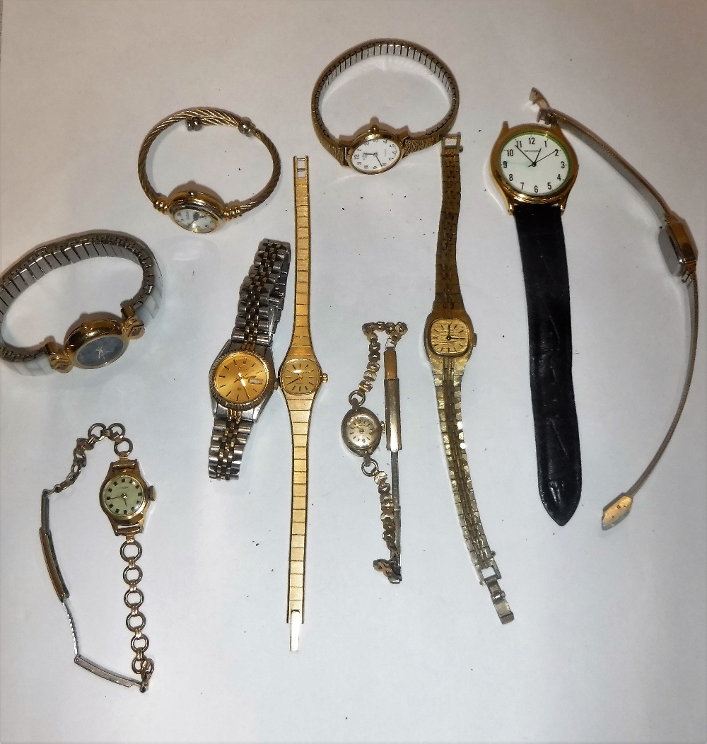 A COLLECTION OF VARIOUS LADIES WRISTWATCHES