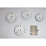 FOUR POCKET WATCH MOVEMENTS and one other gentleman's wristwatch movement (5)