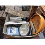 A VINTAGE 'GWR' JIG-SAW, a Rowntree Shakespeare tin and sundries