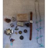 A COLLECTION OF COSTUME JEWELLERY including a ladies Longines wristwatch and an 'Daniel Hechter'