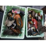 A LARGE COLLECTION OF WOODEN DUCKS and others similar