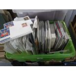 A COLLECTION OF MINT STAMP COVERS, First Day Covers, stamp sets and other related items (one box)