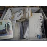 A LARGE COLLECTION OF VARIOUS FIRST DAY COVERS, loose stamps and other related items (one box)