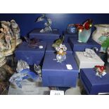 A COLLECTION OF SWAROVSKI GLASS BUTTERFLIES, a fish and others, some in original boxes