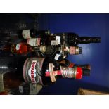 A BOTTLE OF 'THE CLUB PORT' and other bottles and alcoholic miniatures (8)