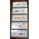 GELDART: A series of five signed and numbered humorous prints of animals