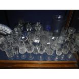 A SELECTION OF GLASS TABLEWARE and other glassware