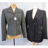 PAULUS: A GERMAN PIN-STRIPED JACKET, circa 1940 and a short grey jacket, circa 1940, both size 10 (