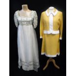 BELVILLE SAFFOON, LONDON: A 1960'S DRESS AND MATCHING JACKET and a 'O' Couture style embroidered