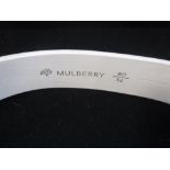 MULBERRY: A WHITE LEATHER BELT stamped 'Mulberry', the buckle also stamped, in original Mulberry