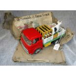 TOMYLINE; AN "OL' MAC DONALD'S FARM TRUCK" tinplate and plastic, circa 1960s, with the remains of